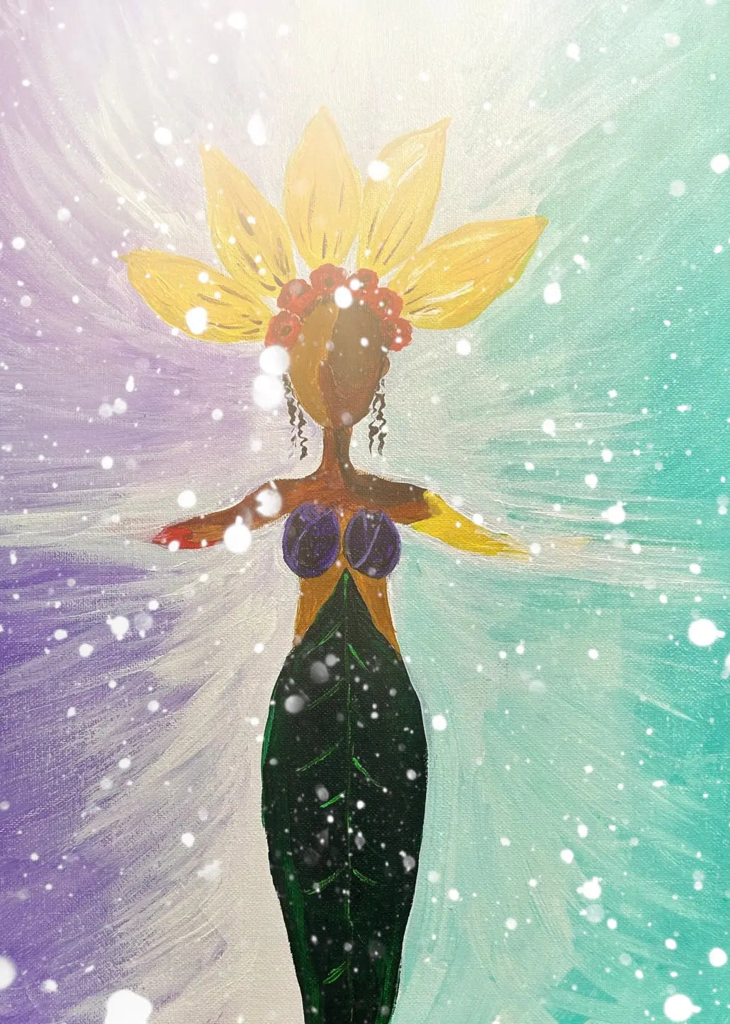 "Sunflower Woman-All Rise" Poster Toiys Free Spirit Art